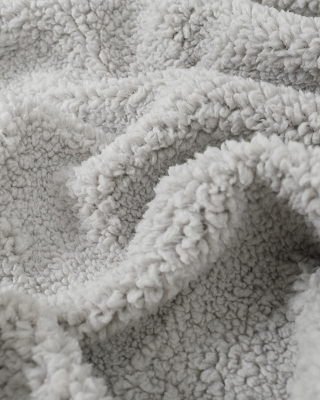 Light gray Sherpa fabric